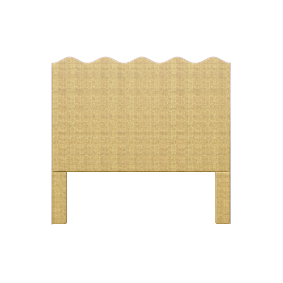 Wave Headboard in Natural Raffia