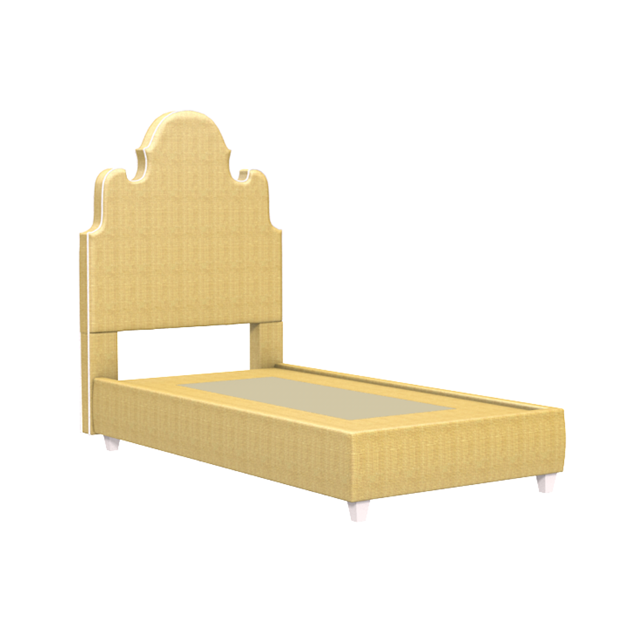 Charleston Platform Bed in Natural Raffia