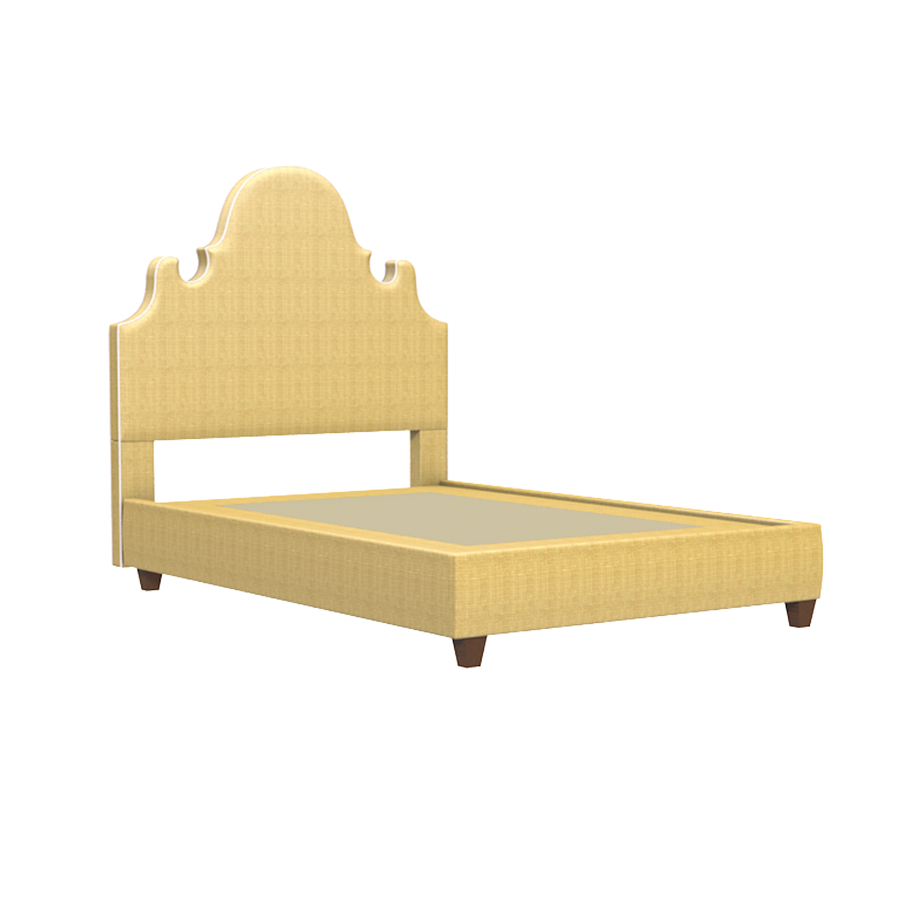 Charleston Platform Bed in Natural Raffia