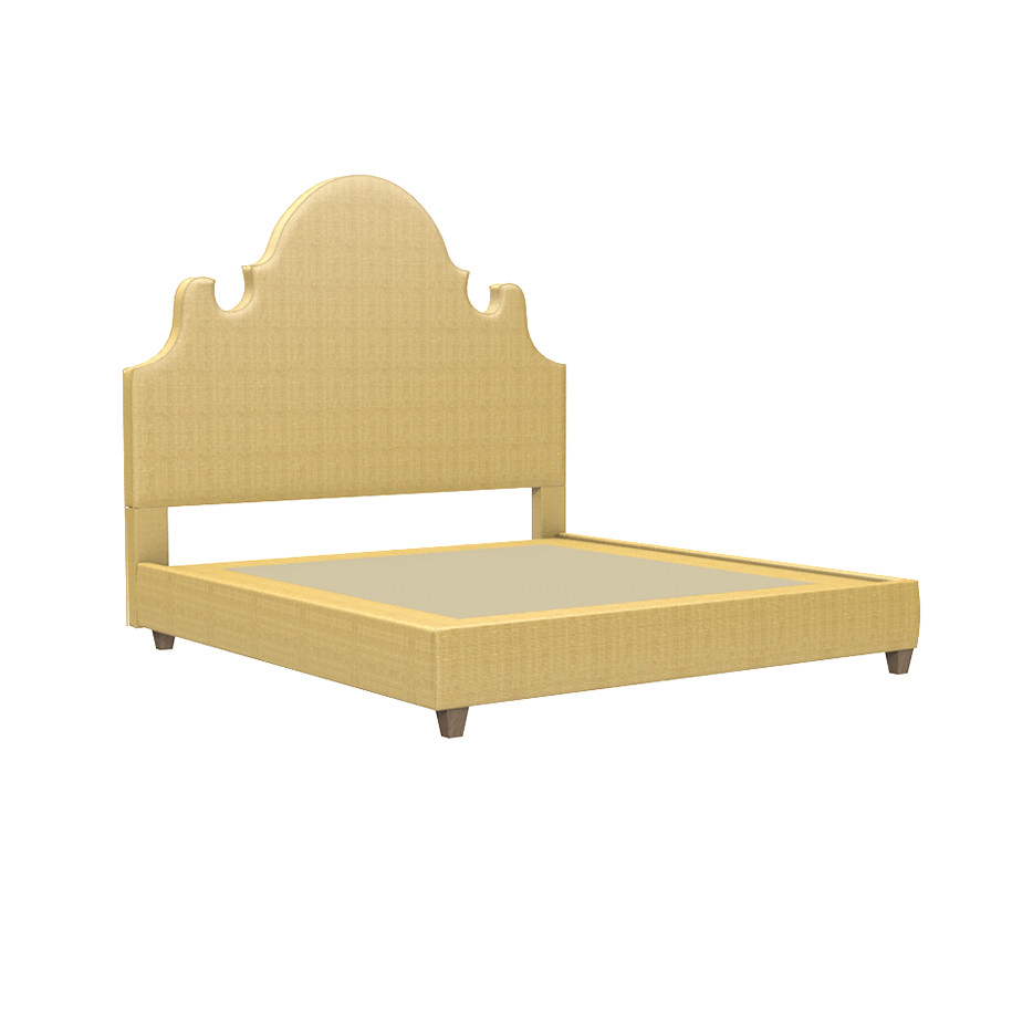 Charleston Platform Bed in Natural Raffia