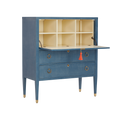 Easton Secretary Desk: Denim Blue Finish