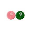 Backgammon Men - Palm Tree Pink & Green