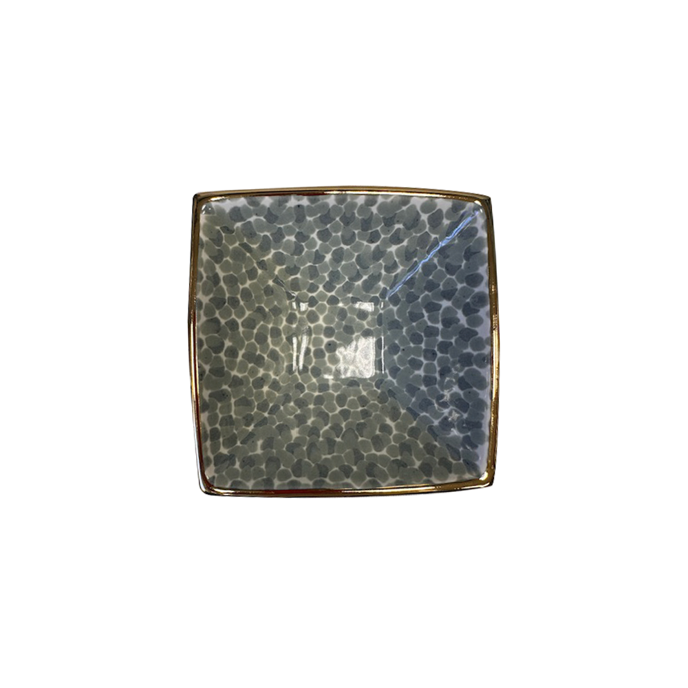 Paul Schneider Medium Square Dappled Green Bowl