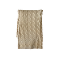 Cashmere Cable Throw - Natural