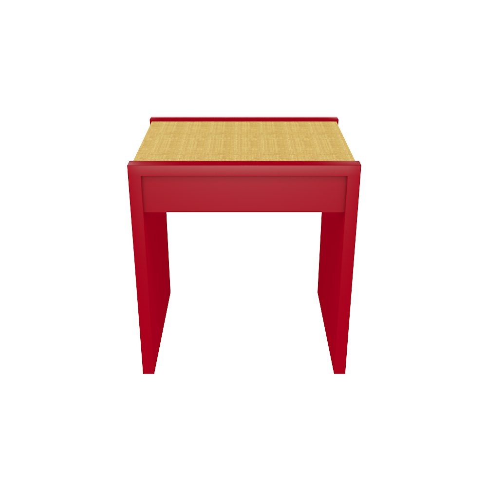 Harbour Island Side Table in Bolero with Natural Raffia