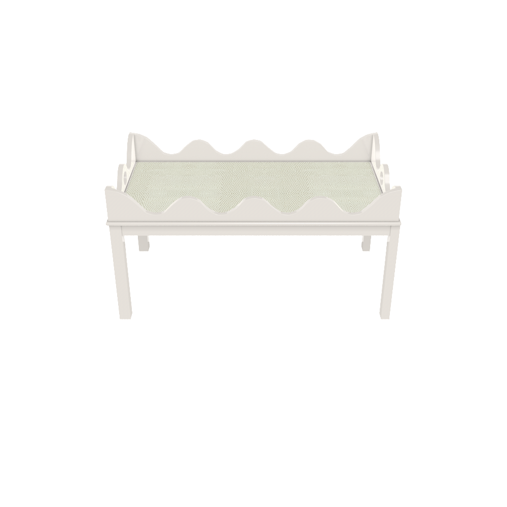 Custom Hobe Sound Coffee Table - 40.5"W x 31.5"D x 21.25"H - White Dove / White Lizard