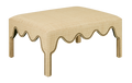 Custom Hobe Sound Ottoman 32 x 48 x 18H Natural Raffia Brass Nailhead
