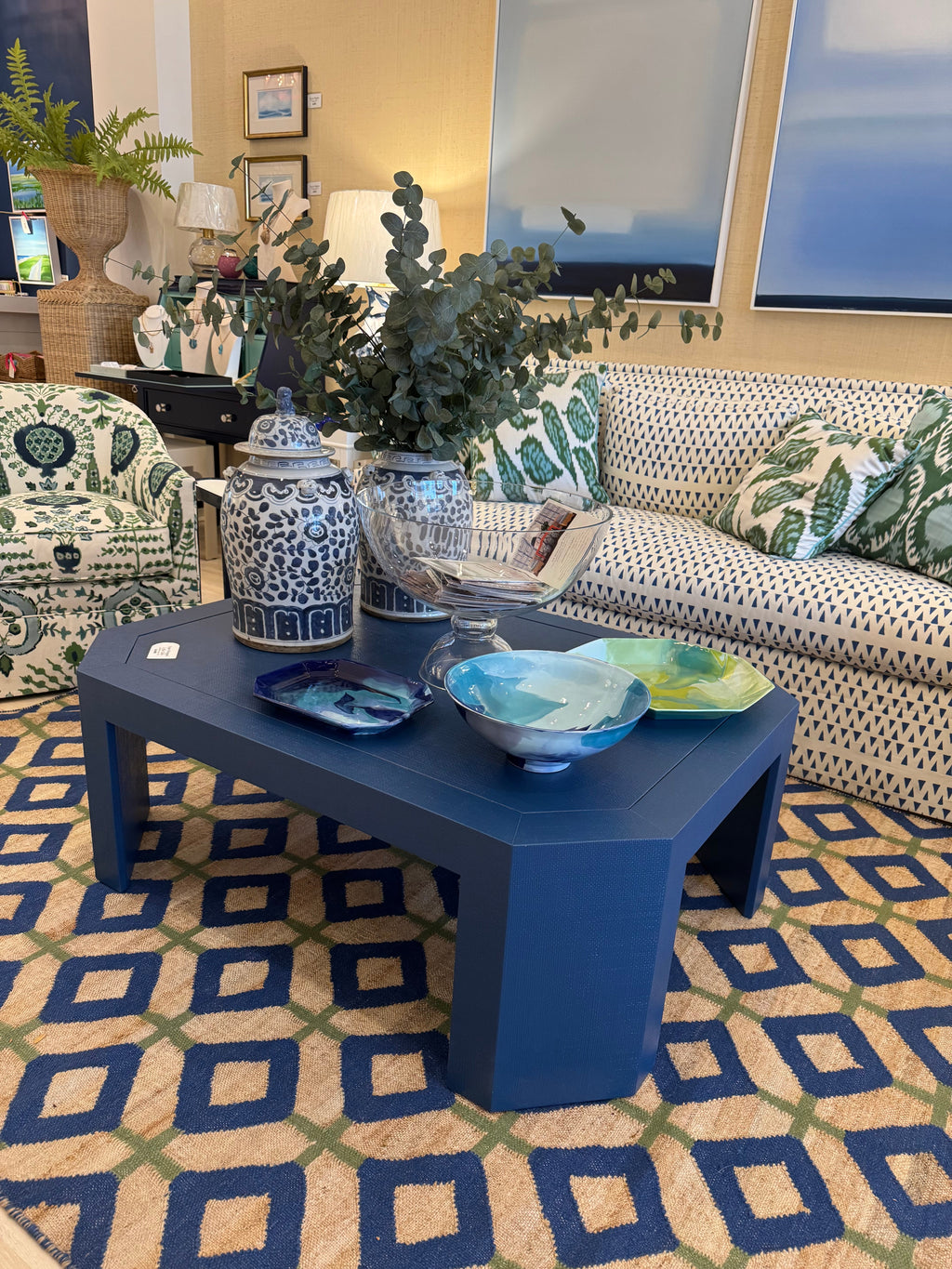 Small Aspen Coffee Table in New York Blue