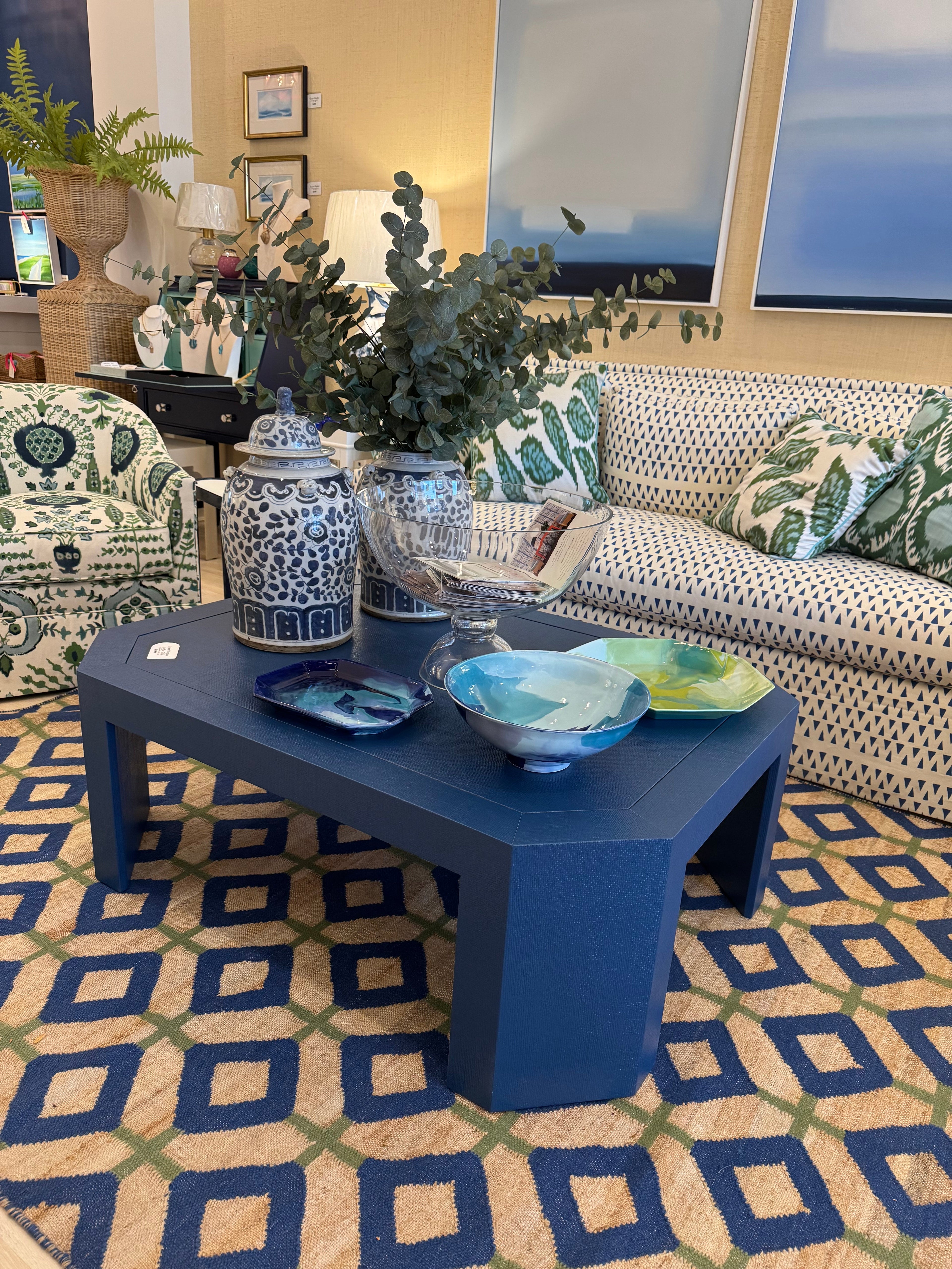 Small Aspen Coffee Table in New York Blue