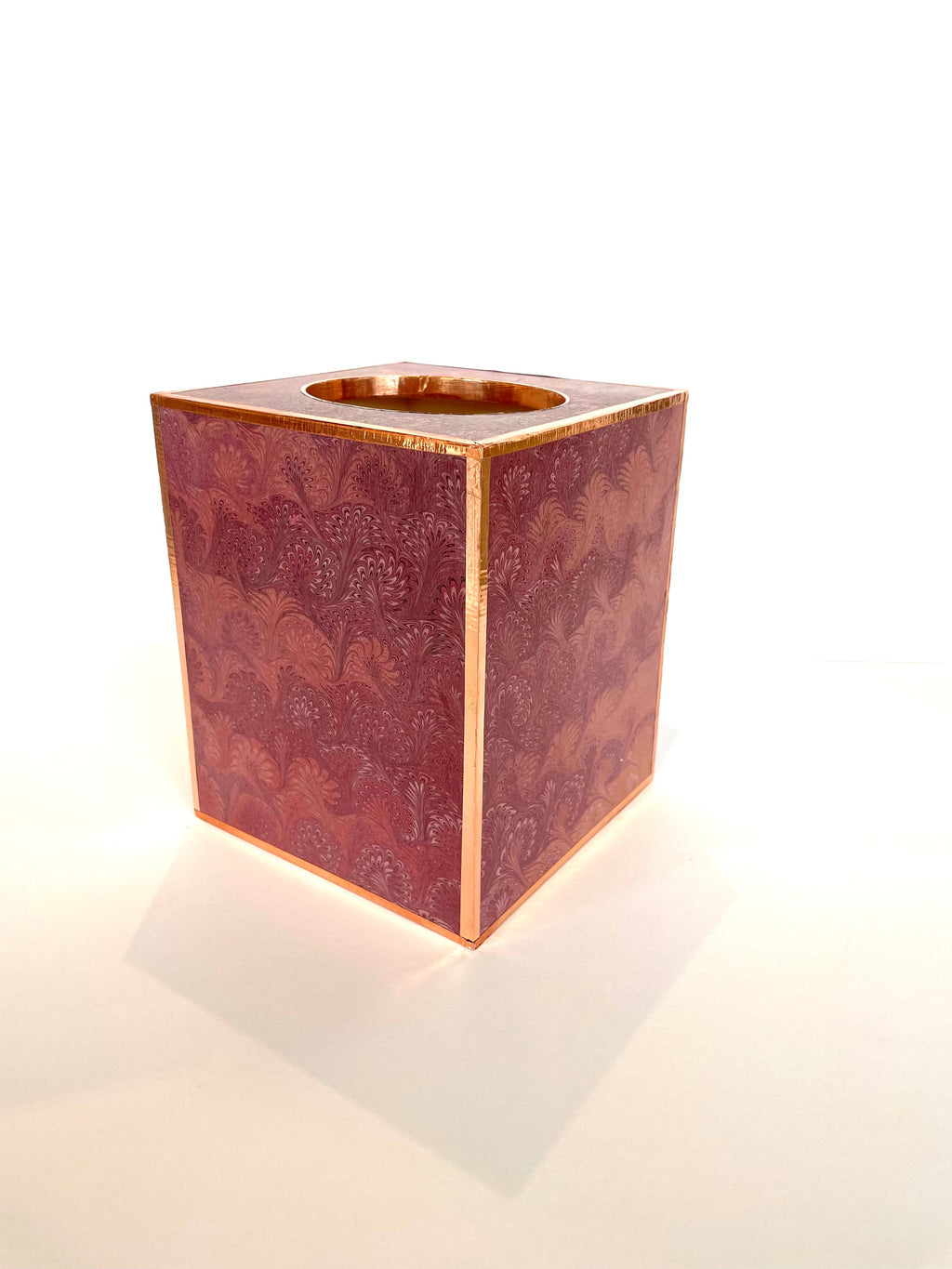 Red Marble Marble Tissue Box