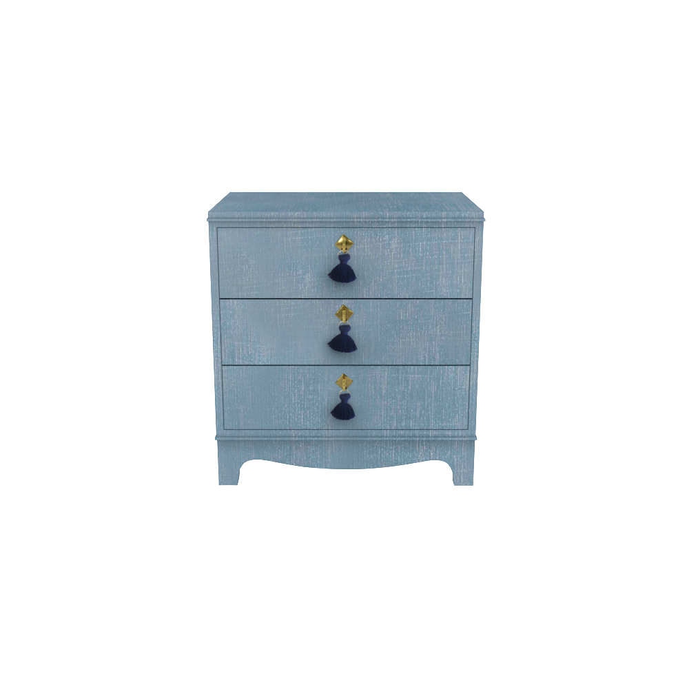 Tini Easton Nightstand Denim Blue Finish