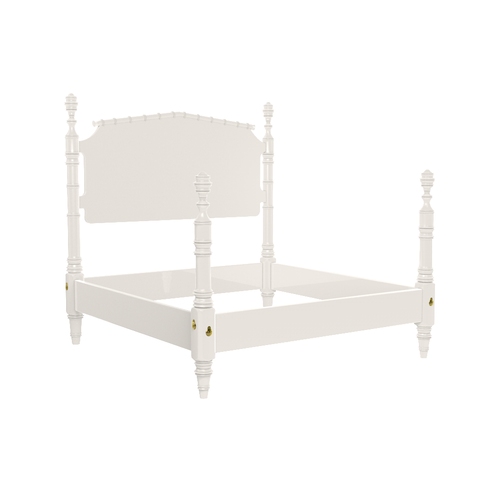 Wilton King Bead 48" Headboard Height, White Dove