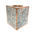 Gray and Coral Marble Tissue Box