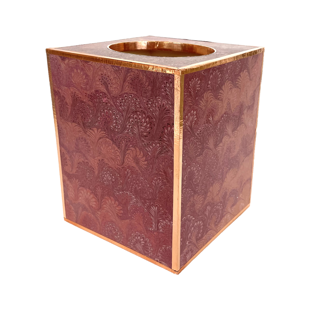 Red Marble Marble Tissue Box