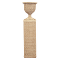 Braided Urn with Square Base and Pedestal