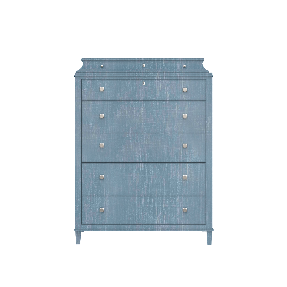 Rowayton Bachelor Chest in Denim Blue Finish