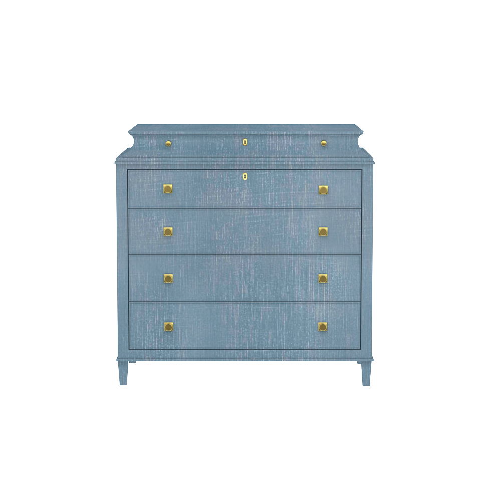 Rowayton Chest with Dividend in Denim Blue Finish