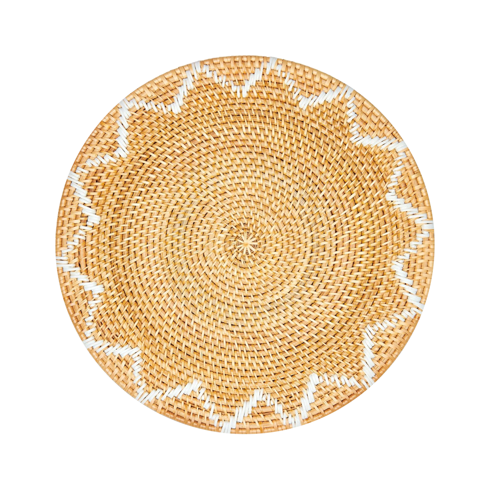 Zig Zag Rattan Placemat - Set of 4