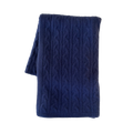 Cashmere Cable Throw - Midnight