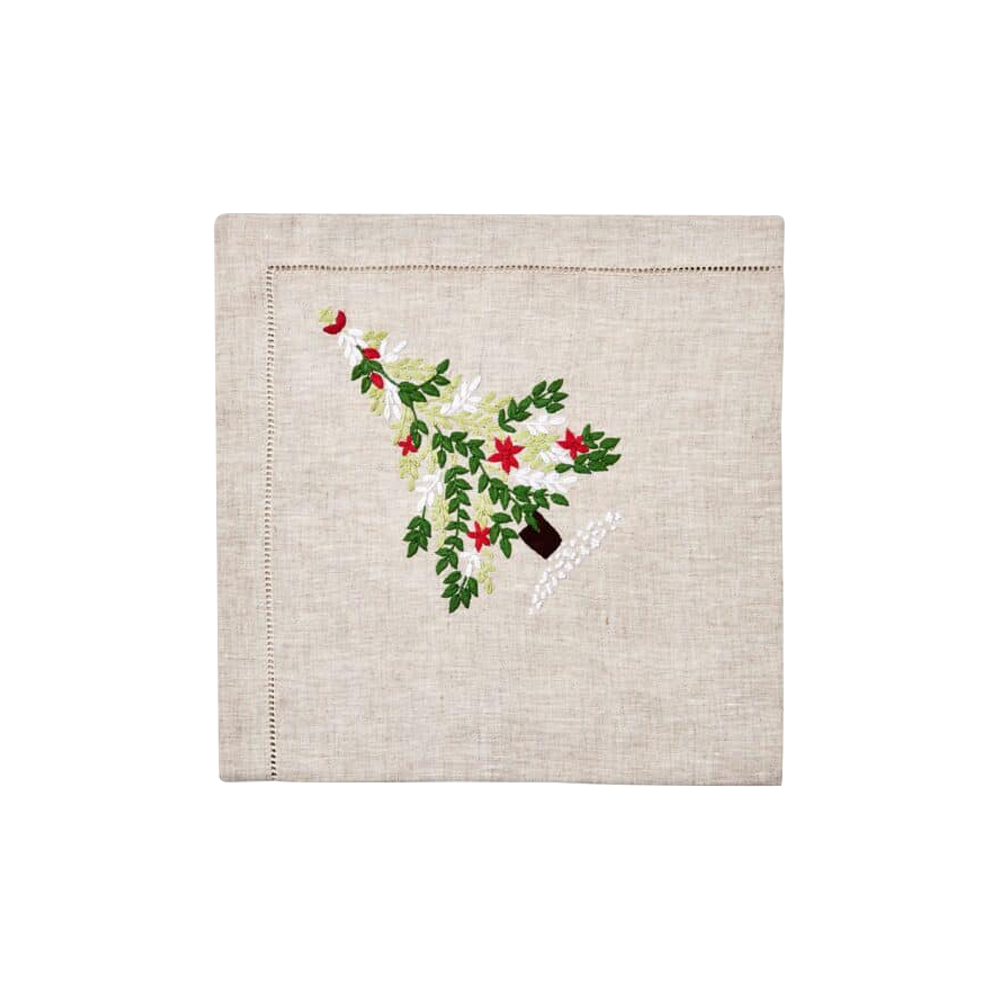 Flax Holiday Tree Napkins Set of 8