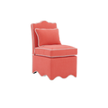 Upholstered Scallop Slipper Chair