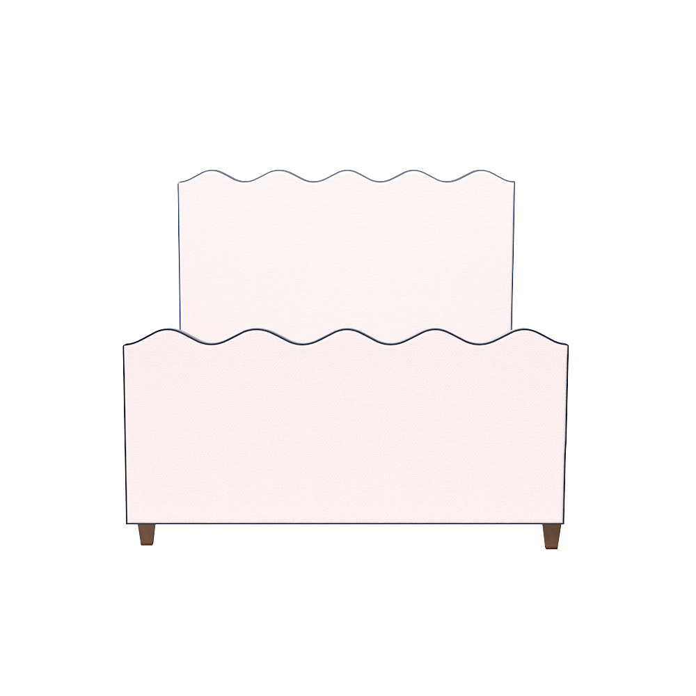 Wave Platform Bed with Footboard