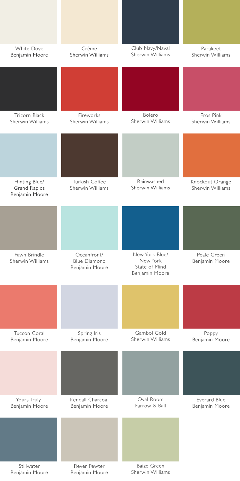 Individual Color Samples